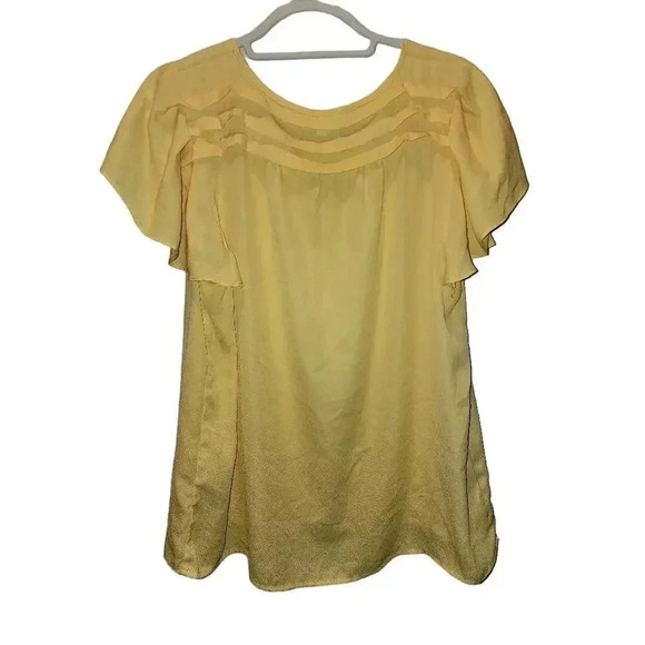 Max Studio Women's Crepe Flutter Blouse M - Picture 2 of 5